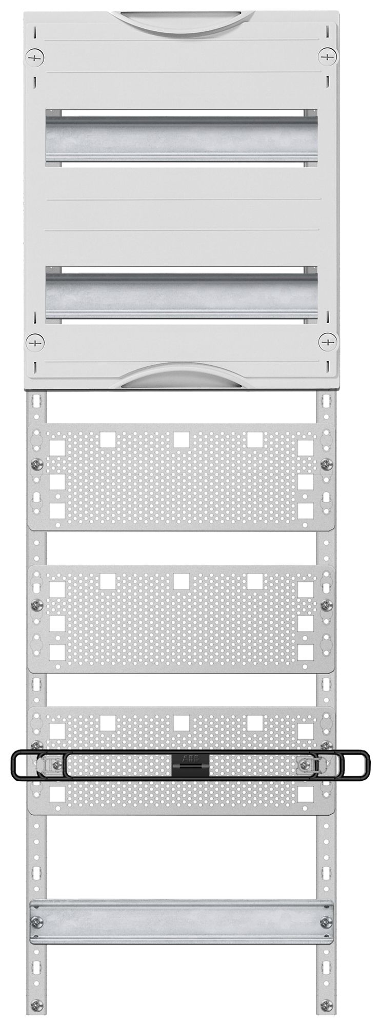 Panello Media ABB, con 2 file DIN, altezza 1, 5 file per distributore vuoto