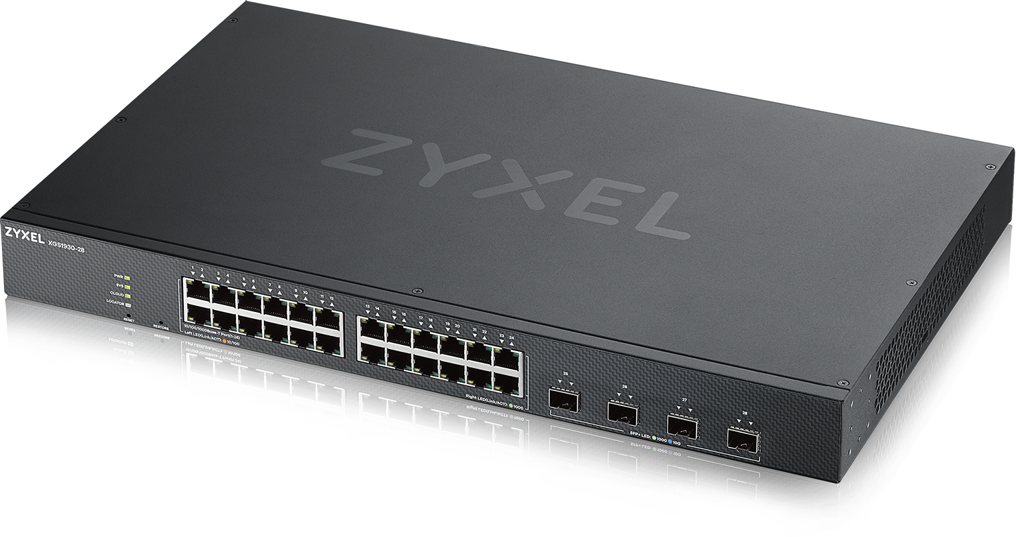 Zyxel XGS1930-28 Switch, 24 GbE & 4x 10 GbE SFP+ Ports