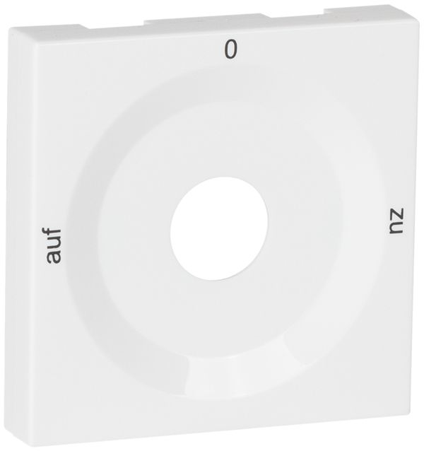 Plaque front.p.interrupteur rotatif blanc AUF-0-ZU