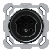 UP-Steckdose origin 1×Typ 15 10A 230V 77×77mm schwarz