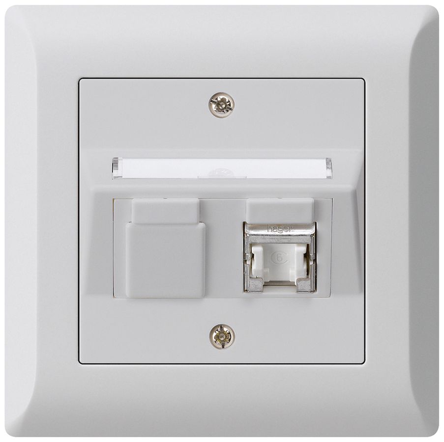 UP-Montage-Set kallysto.line C Kat.6 1RJ45/s hellgrau