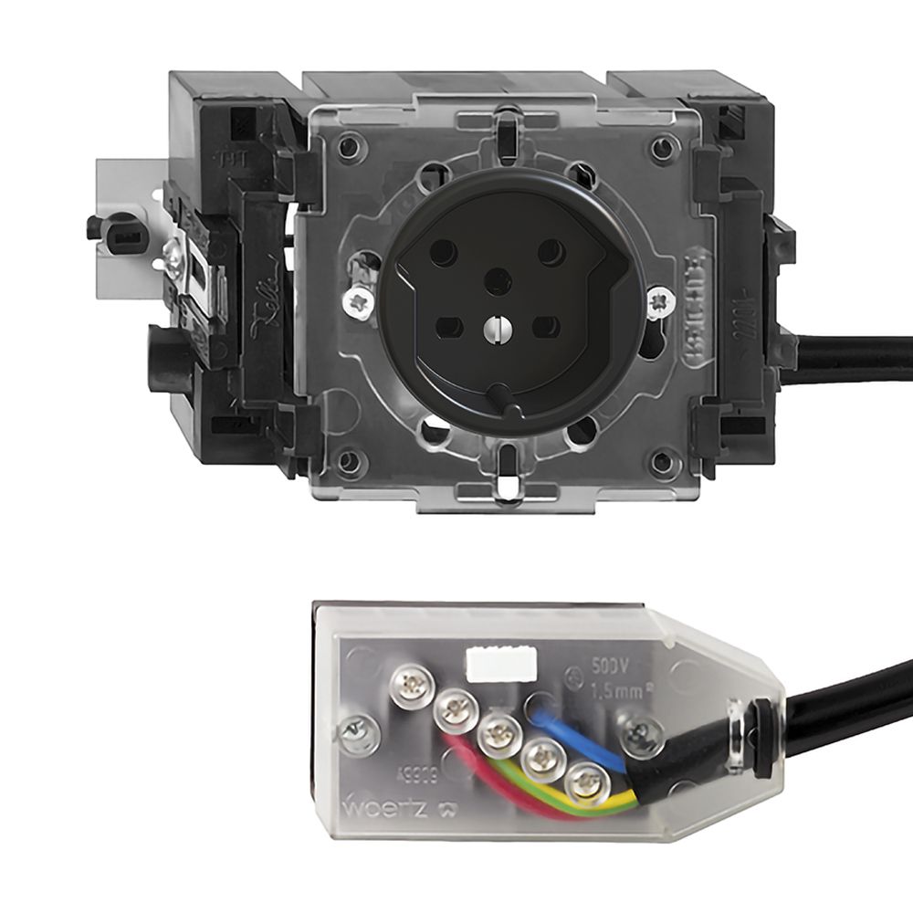 Prise INC FH T15 noir 49…69mm pour câble plat Technofil