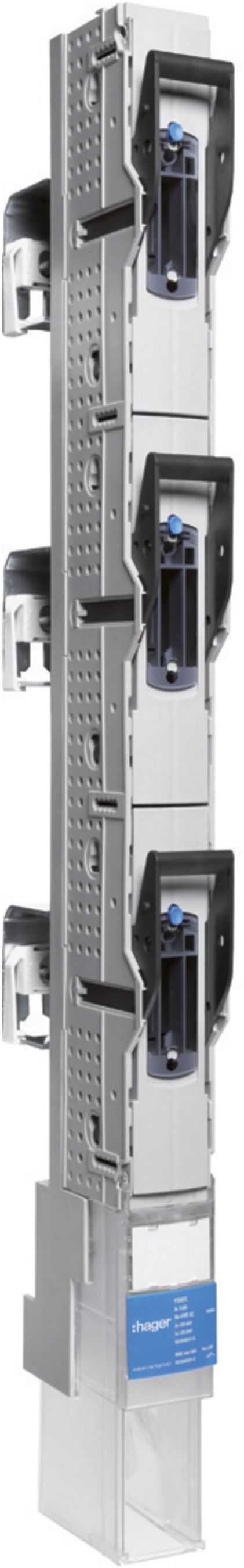 Réglette HPC weber.vertigroup 1P DIN00 160A rail 185mm 95mm² raccord haut