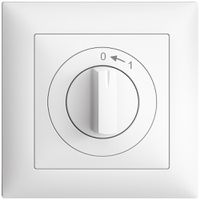 Frontset EDIZIOdue 0<-1 weiss 88×88mm für Schwenktaster