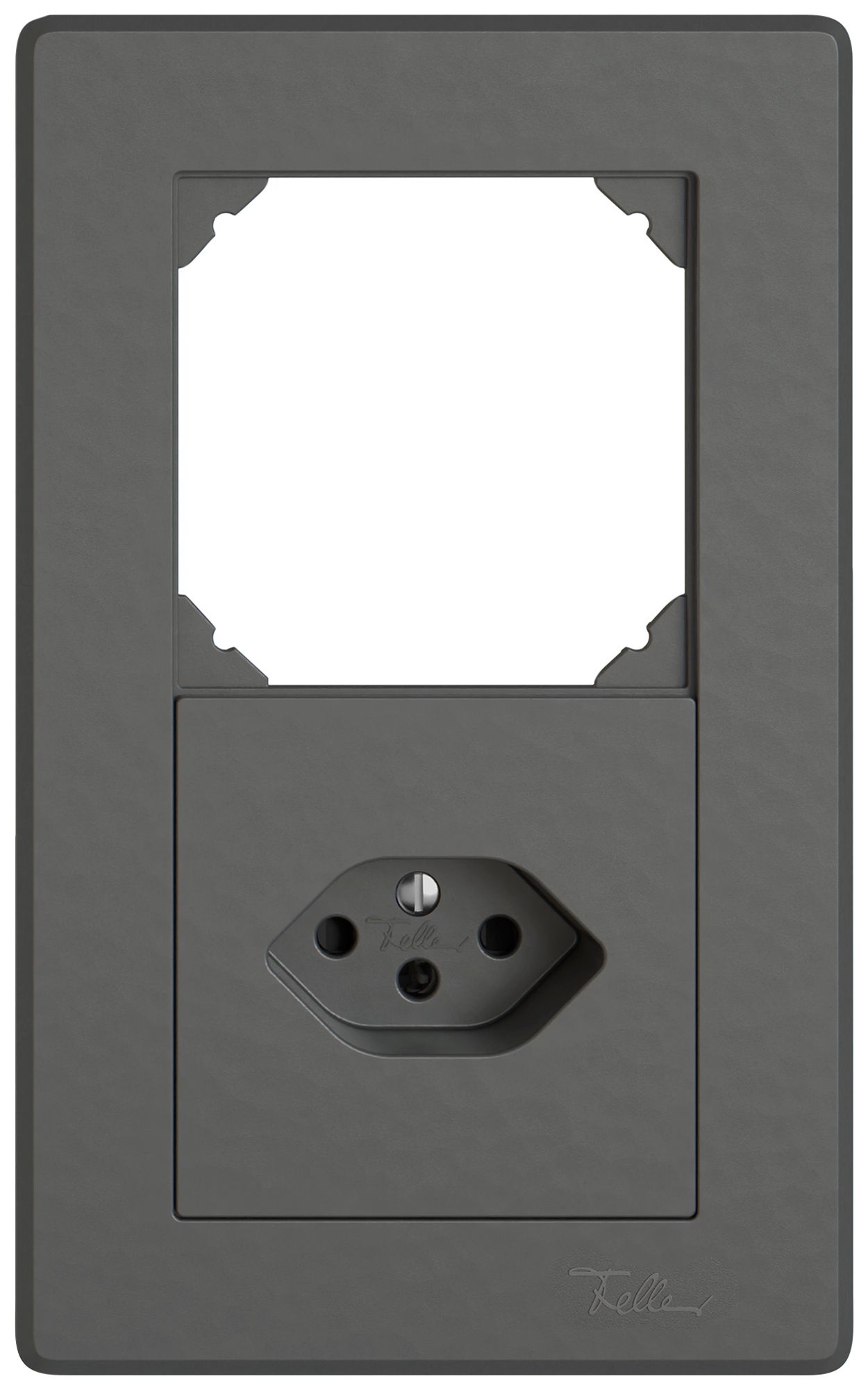 UP-Kombination EDIZIO.liv SNAPFIX® 2×1 156×96mm leer+1×T13 dunkelgrau