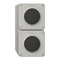 NAP-Kombination NEVO, 2×Druckschalter Schema 3/1L, lichtgrau