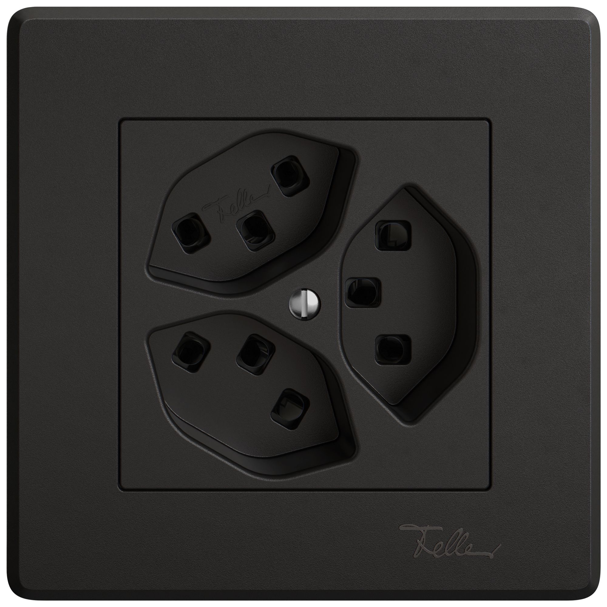 UP-Steckdose EDIZIO.liv SNAPFIX® 3×T23 sz