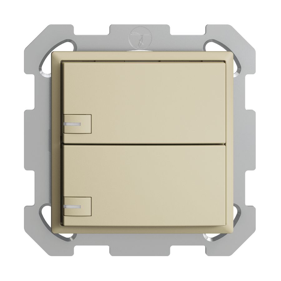 UP-KNX-Taster RGB EDUE, 250mW, m.RGB-LED, 2×Taste, 1×Tastenb., van