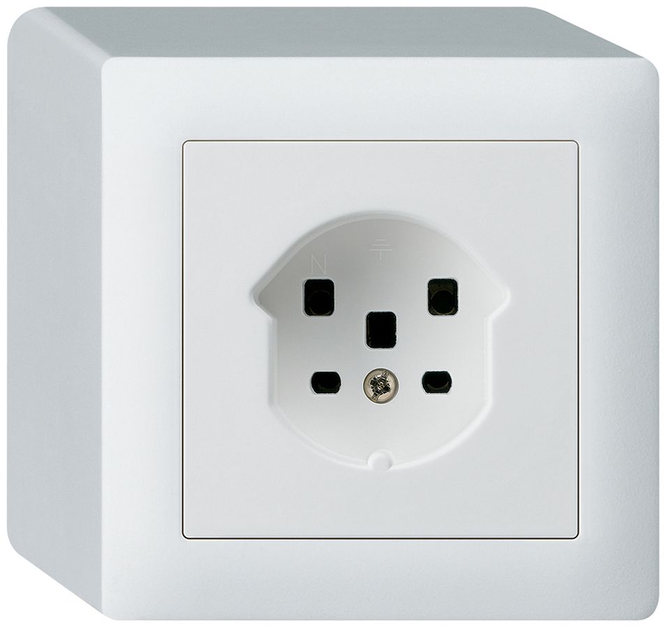 AP-Steckdose kallysto T25 weiss Schraubklemme