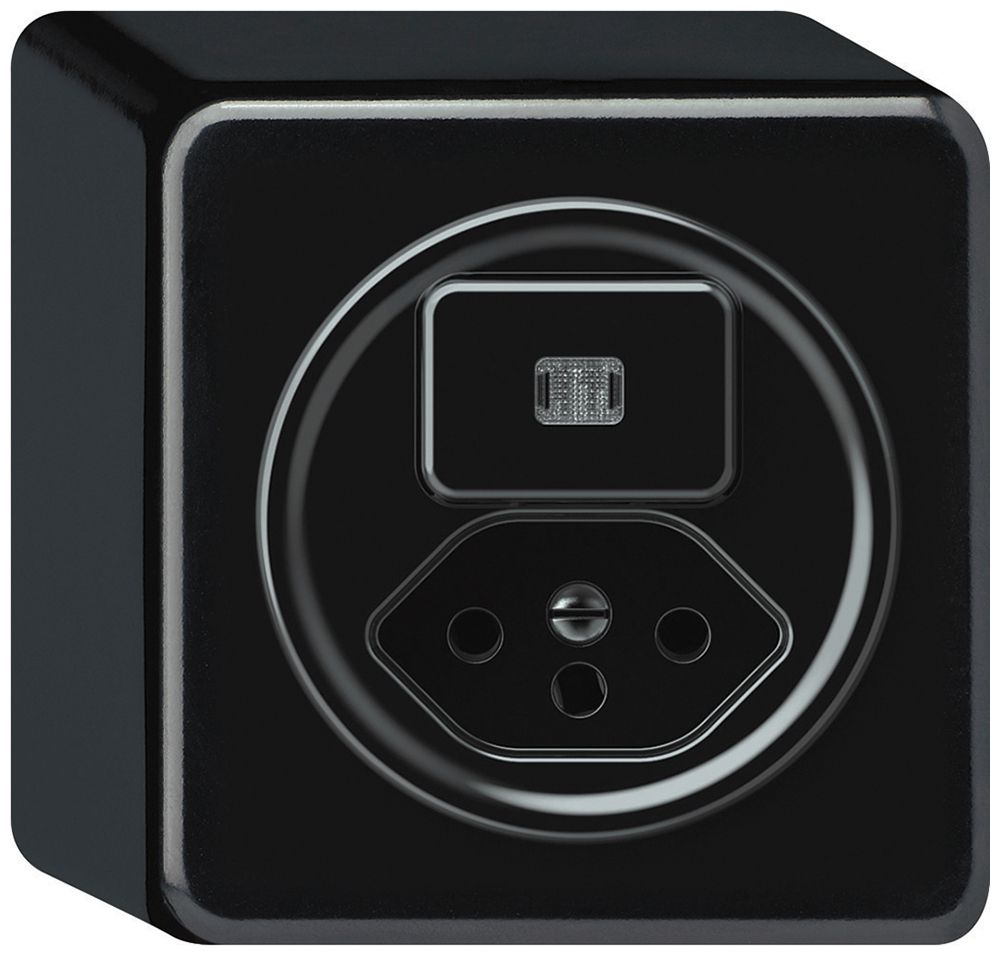 Combinazione AP origin sch 3 + 1×tipo 13 luminoso nero