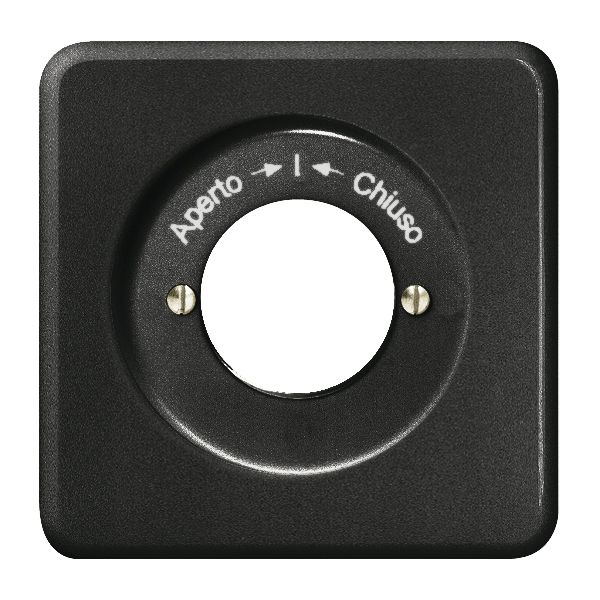 Kit front. (Aperto-I-Chiuso) per cont.rot.imp. a chiave nero