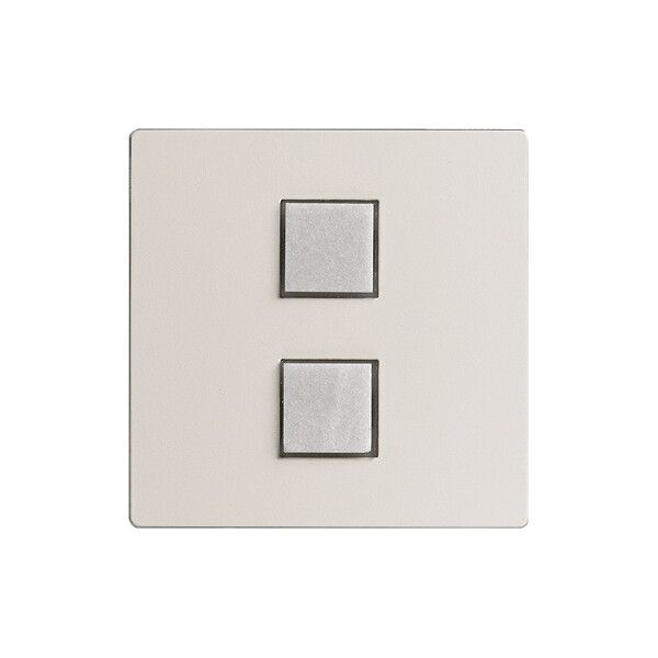 Abdeckset EDIZIOdue elegance für 2×Taster arktikweiss