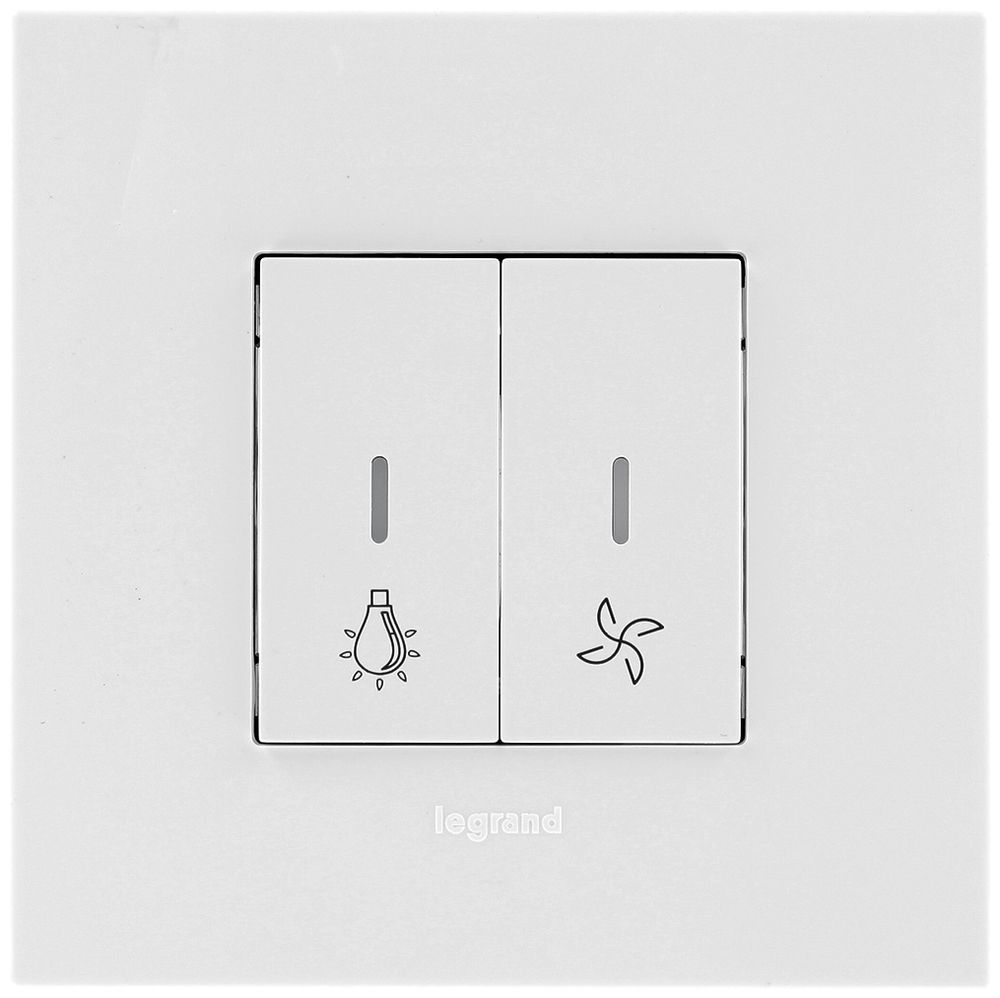 Interruttore pulsante INC per luce e ventilazione ATO illuminabile bi