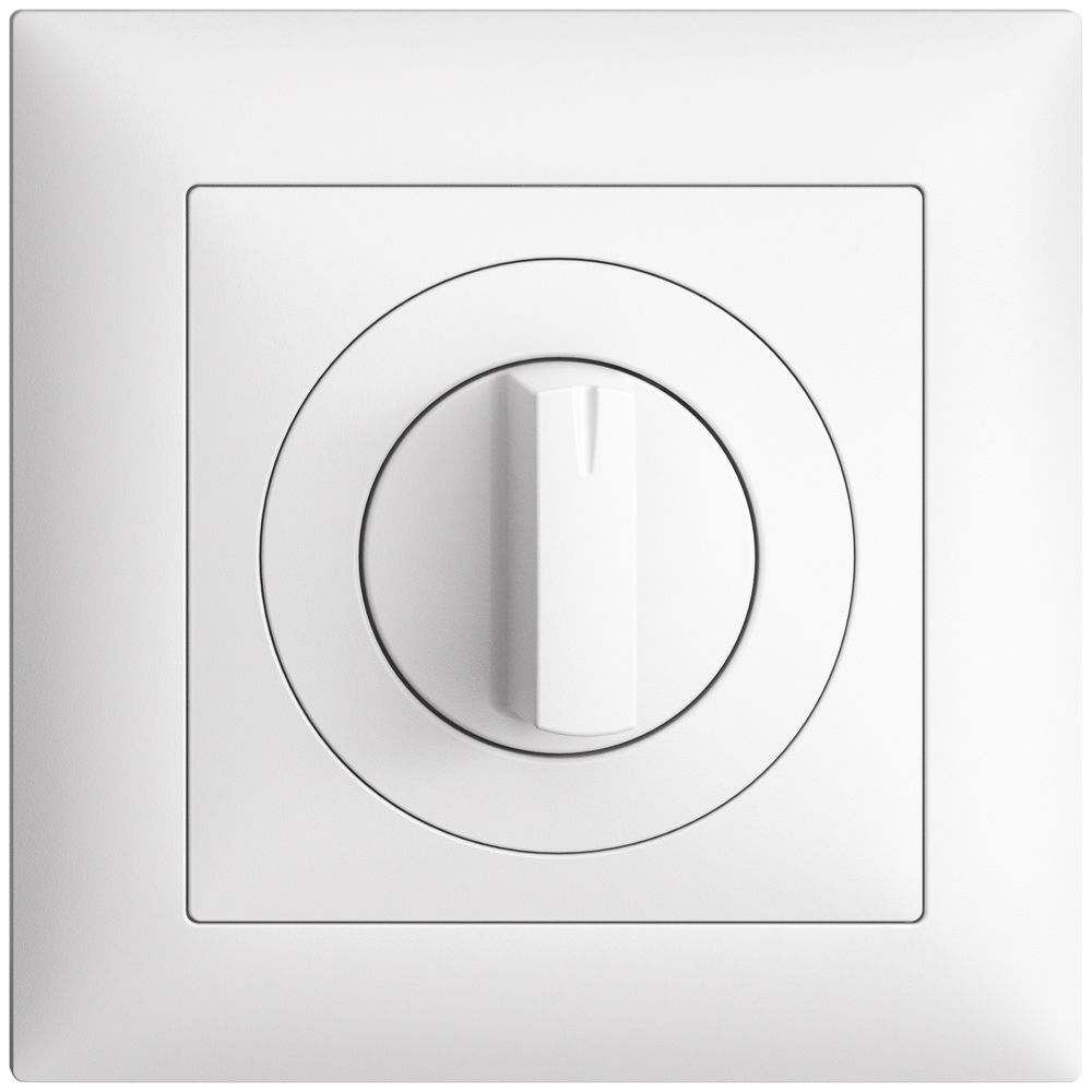 UP-Frontset, EDIZIOdue weiss 88×88mm für Drehschalter