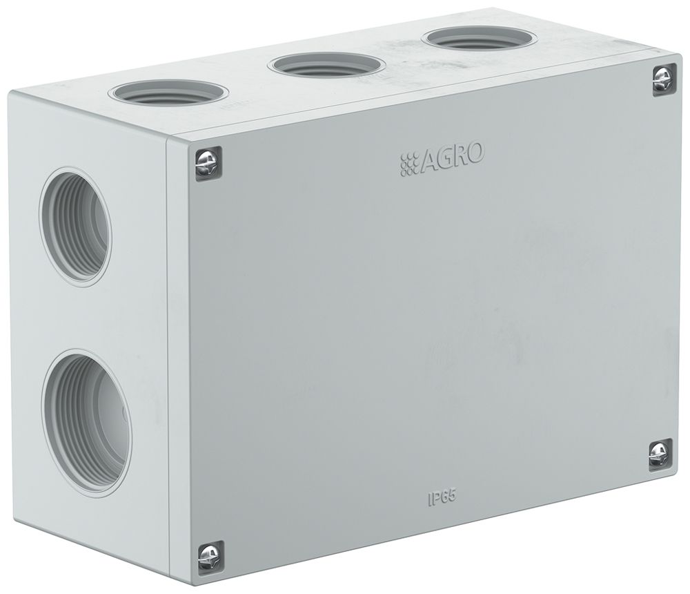 Boîte de dérivation AP IP65, vide, gris, 105×150×70mm, sans bornes