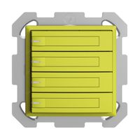 Poussoir KNX RGB ENC EDUE, 250mW, a.LED RGB, papier, 4×poussoir, 1×touche, lem