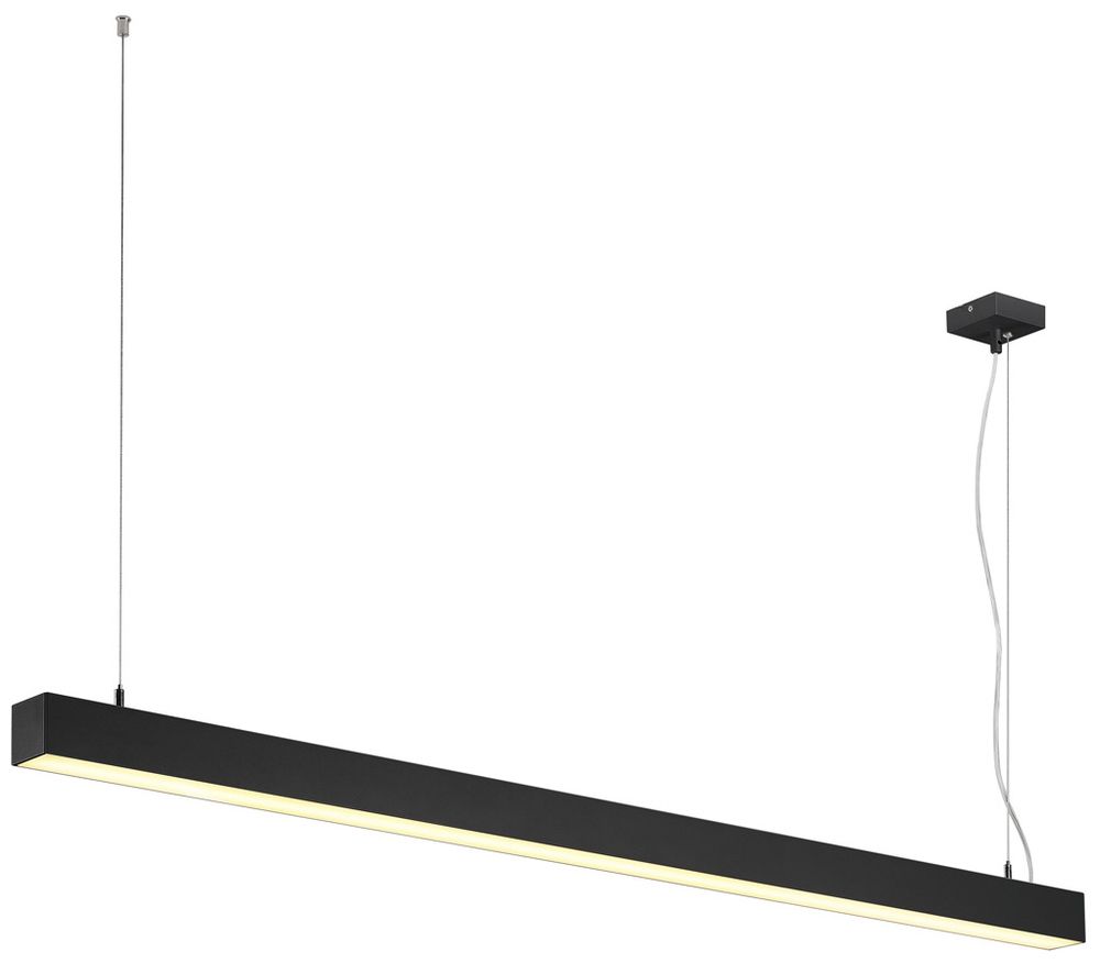 LED-Pendelleuchte SLV Q-LINE DALI SINGLE 47W, 3200lm, 3000K, 1500mm, schwarz