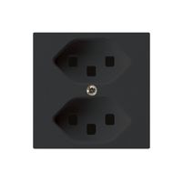 Steckdose kallysto 2×T23 schwarz mit Steckklemmen