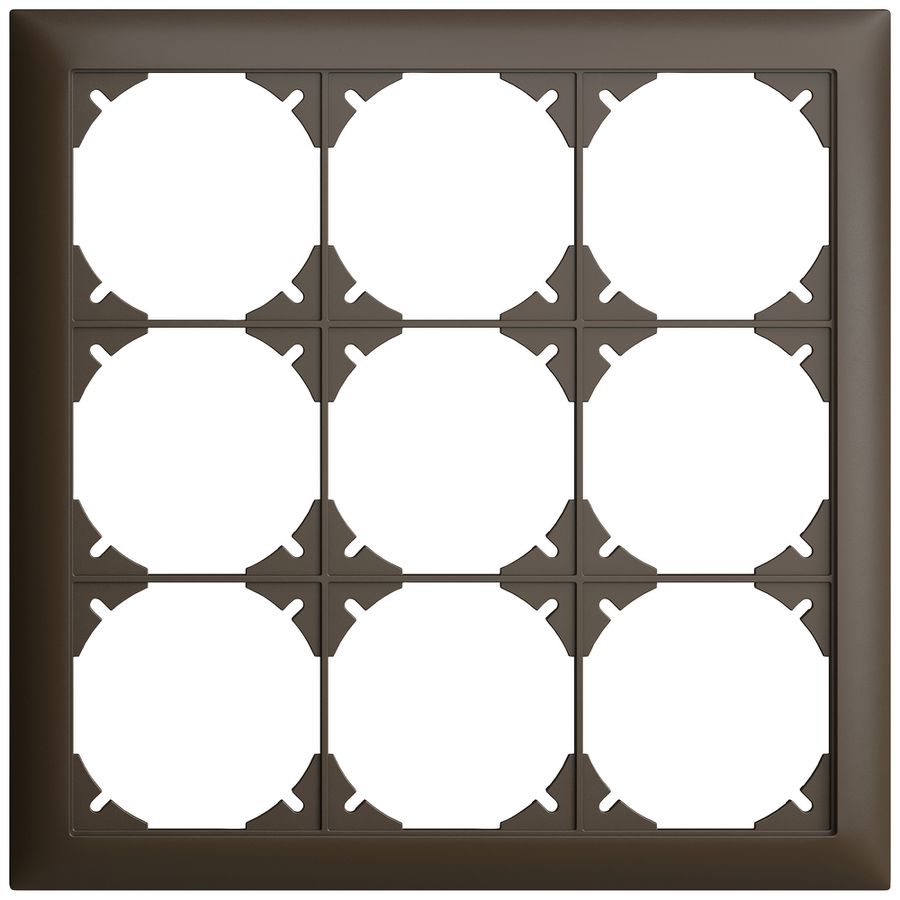 Abdeckrahmen EDIZIOdue 3×3 208×208mm umbra