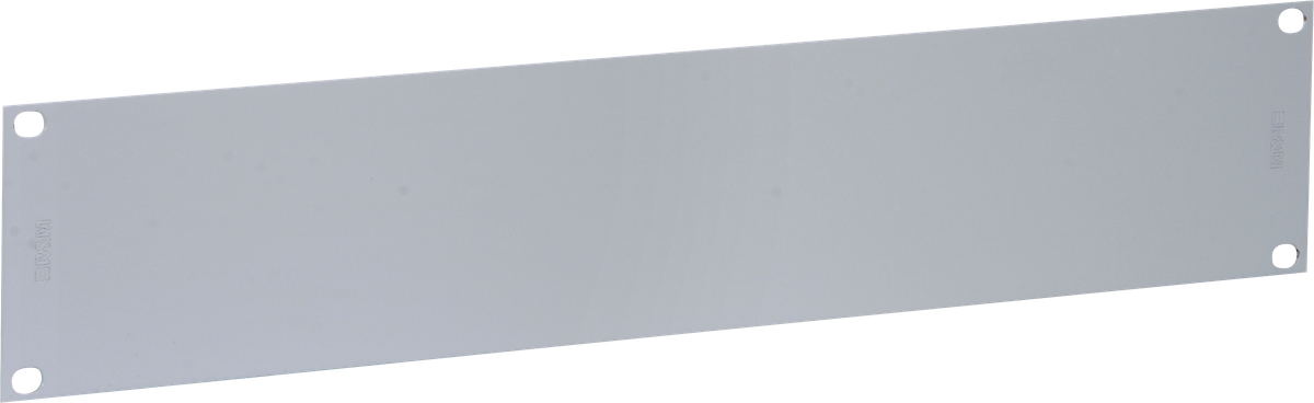 Blindplatte 19" 2HE, grau, Farbe: NCS 2502-B