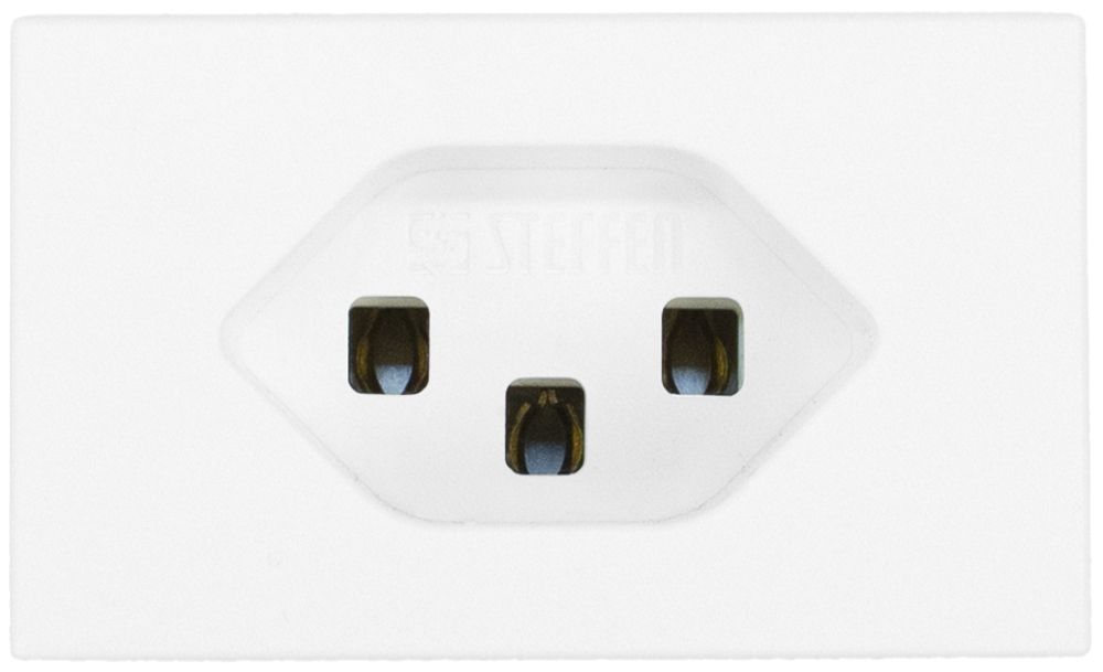 EB-Steckdose Steffen FLF 3/5, 1×T23 16A, mit Steckklemmen, weiss