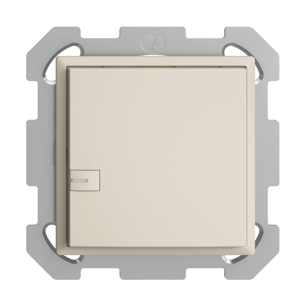 UP-KNX-Taster RGB EDUE, 250mW, m.RGB-LED, 1×Taste, 1×Tastenbelegung, crema