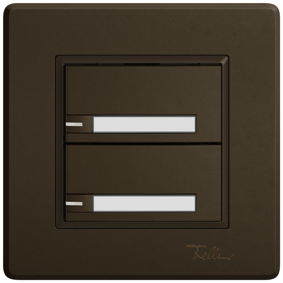 Poussoir KNX RGB ENC EDIZIO.liv SNAPFIX® capteur temp.RGB-LED étiqu.2×com.1T br