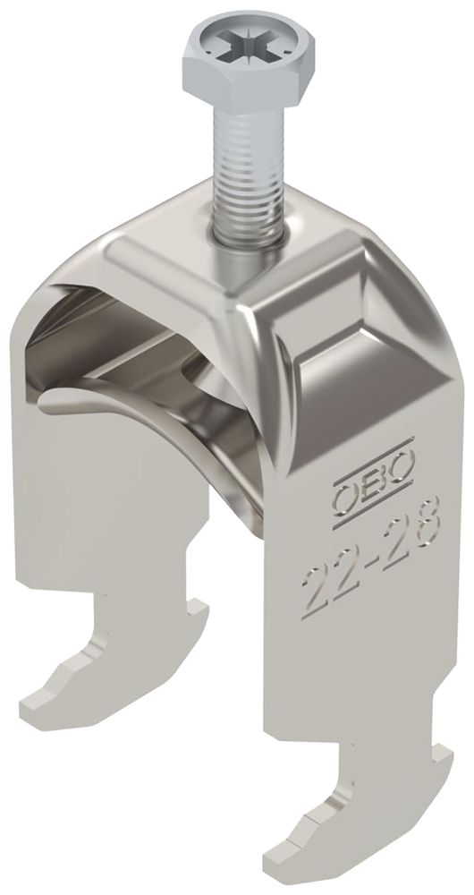 Fixation rapide BET 2056 pied à H métal 22…28mm 1×câble A2 1.4301