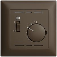 Frontset EDIZIOdue coffee 88×88mm für Raumthermost. mit Schalter