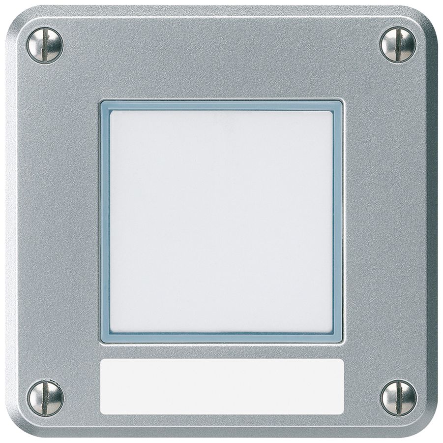 Poussoir de sonnerie ENC Hager robusto IP55 avec plaquette aluminium