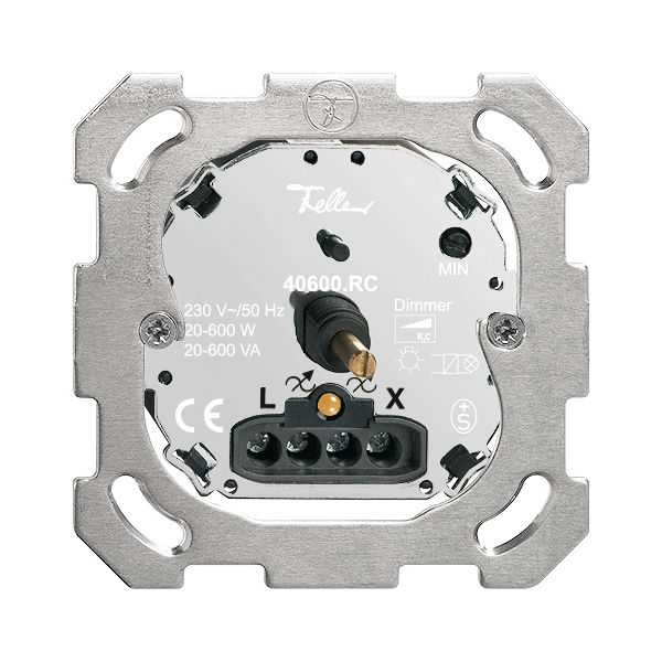 Einsatz Drehdimmer FH 20…600W beleuchtbar Phasenabschnitt