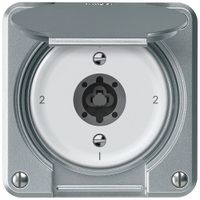 Interruttore a chiave robusto deviatore 16A 250V 86×86mm alluminio