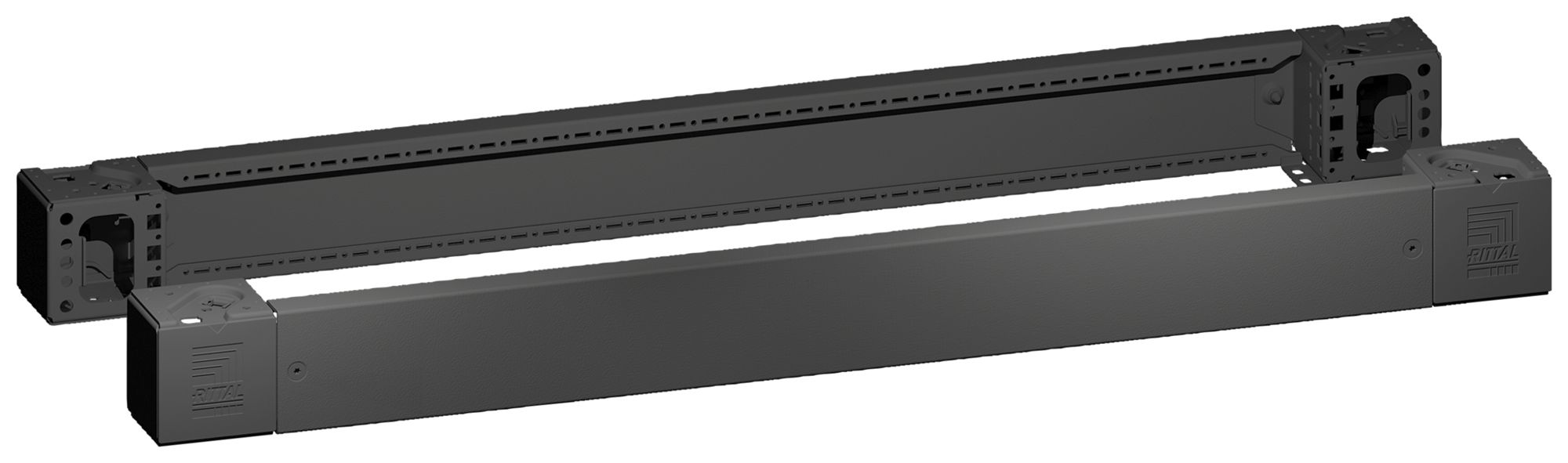 Cache-socle Rittal VX 8660.006 1100×100mm face/revers noir acier 2pcs