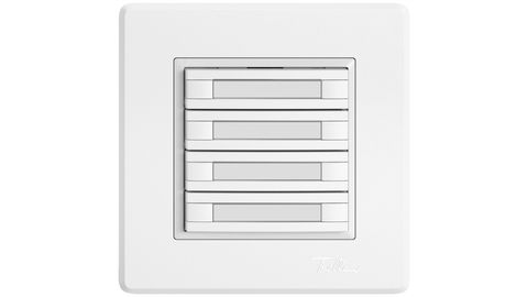 Poussoirs KNX, RGB, sans LED, avec encart en papier