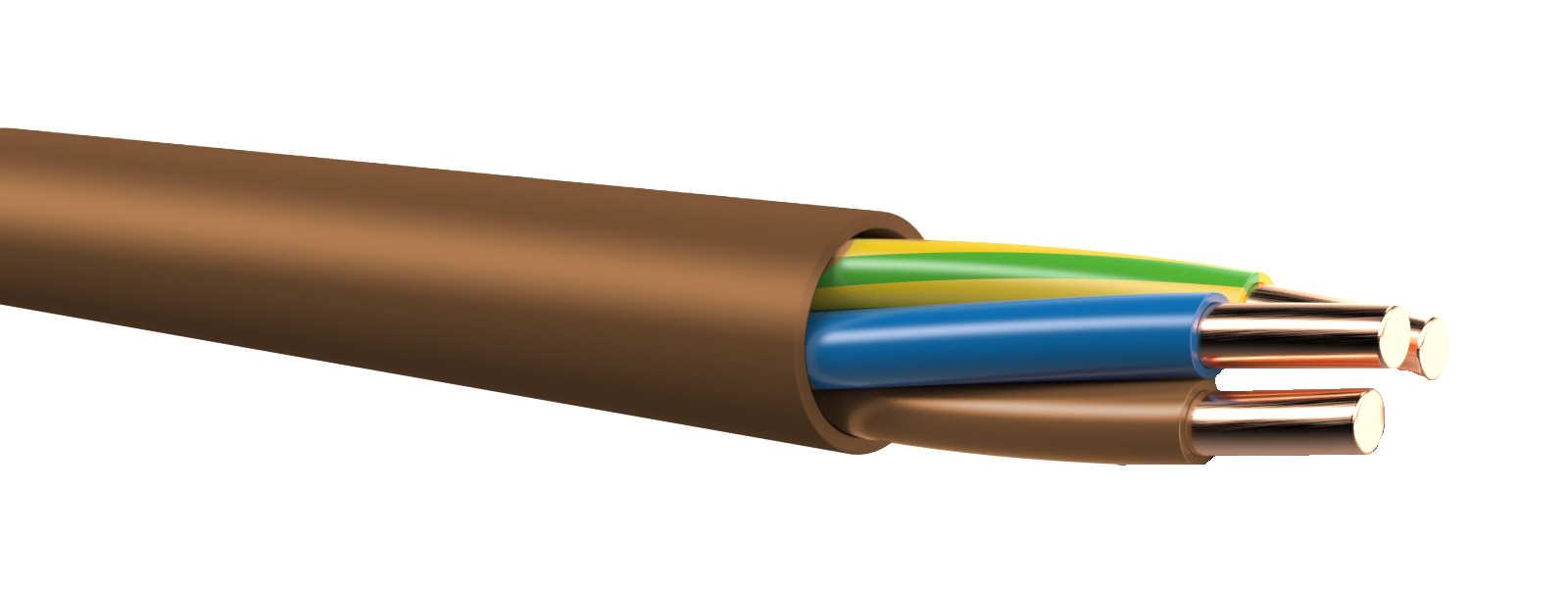Câble d'installation FE0 3×1.5mm² LNPE brun Dca