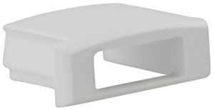 Endkappe DOTLUX, aus PVC für Profil/Abdeckung 1B 12mm grau mit Kabeldurchführung