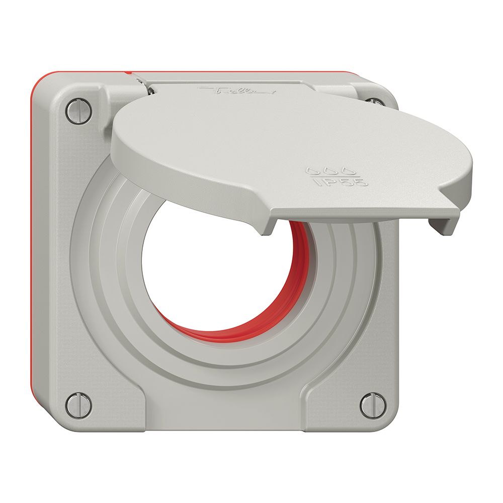 Deckel mit Klappdeckel NEVO Ø42mm IP55 lgu (Dicht.rt)