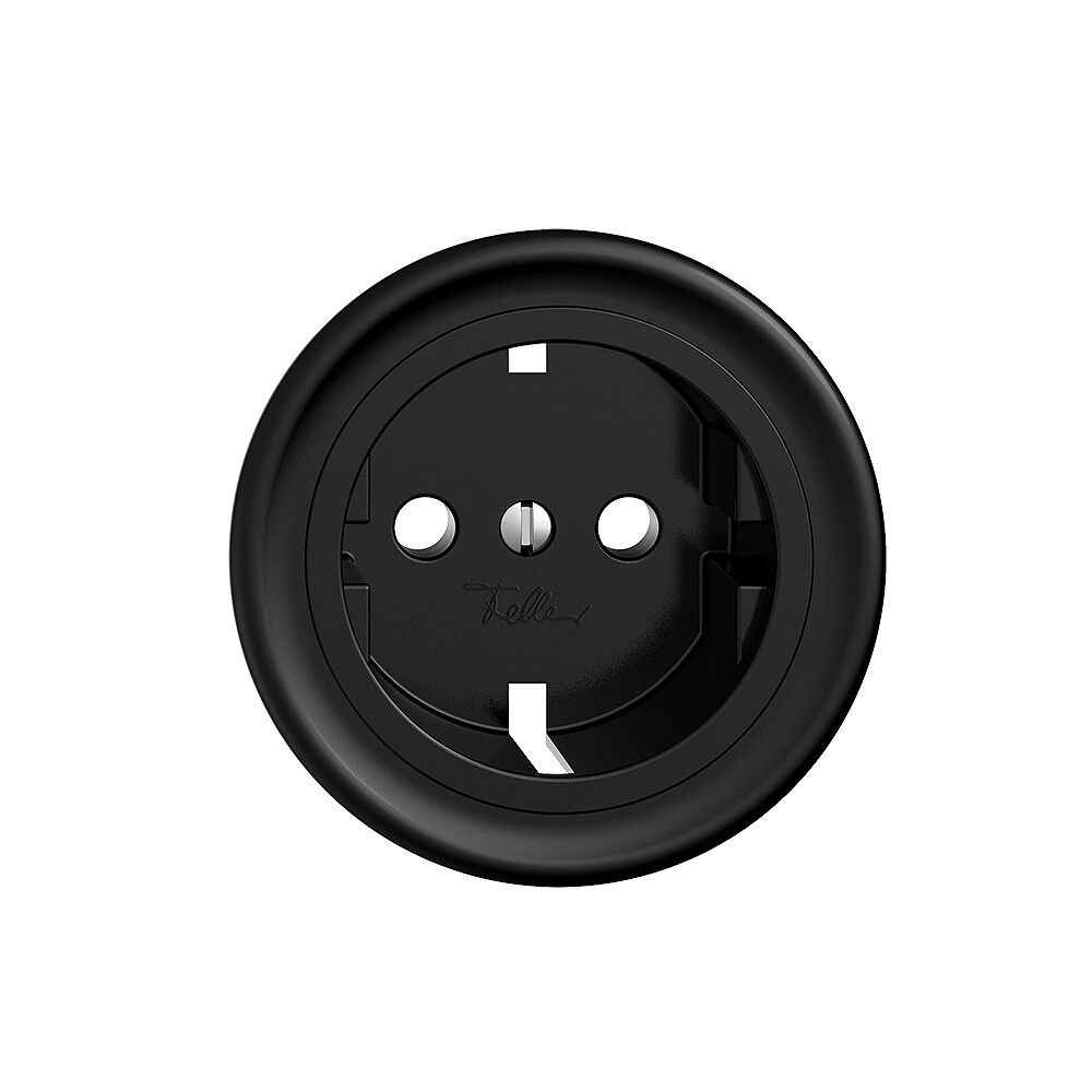 Disco frontale Sdue per presa SCHUKO, Ø60 mm, per foro Ø58 mm, nero