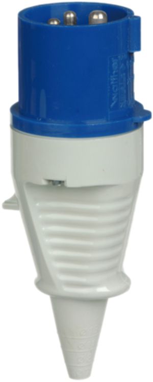 Stecker CEEtyp 3L 16A 6h IP44 Kontakte vernickelt