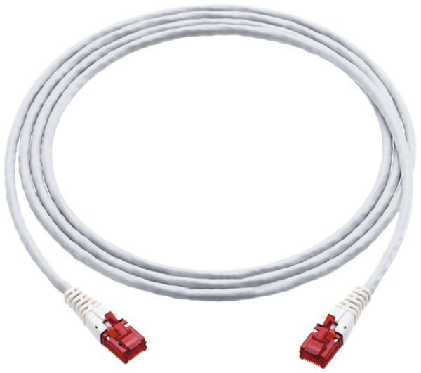 Patchkabel R&M Kat.6a, U-UTP 2×RJ45/u, halogenfrei 5m, grau