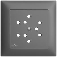 Frontset EDIZIOdue dunkelgrau 88×88mm 3×T12/1