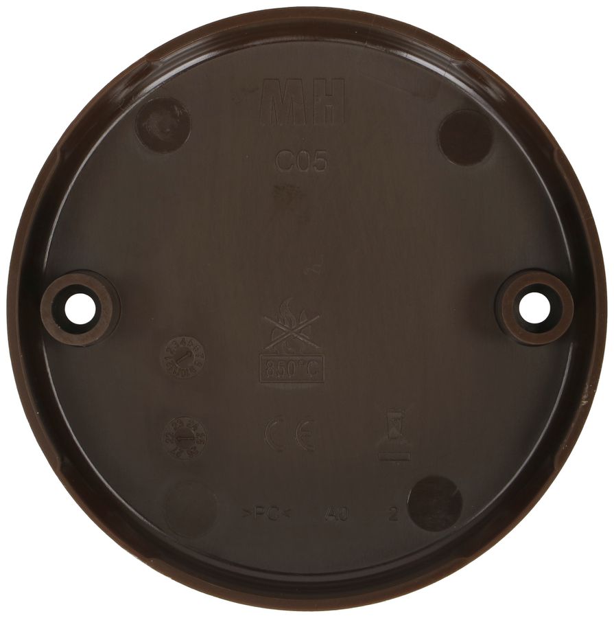 Deckenrosette MH 2×Befestigungslöcher Ø83×21mm braun