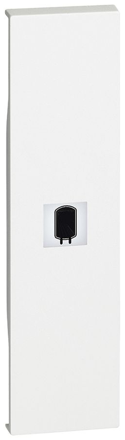 Cache de touche Living Now 1 module avec symbole chauffe-eau blanc