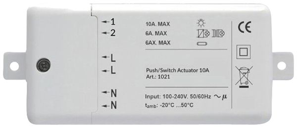 Schaltaktor DOTLUX Casambi 100…240V 2300W IP40 weiss