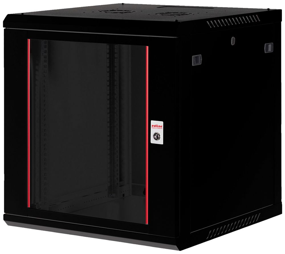 Wandgehäuse 19" ROLINE Basic Plus 600×645×600mm 12HE 1×Tür Stahl schwarz