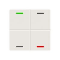 EB-Taster KNX RGBW MDT BE-TAL600411.01 4T/4B weiss matt "neutral"