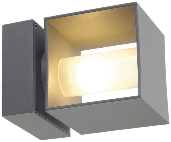 Applique SQUARE TURN QT14 42W IP44 gris argenté