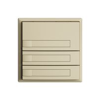 Poussoir ENC KNX 3× EDIZIOdue vanille RGB sans LED avec insert papier