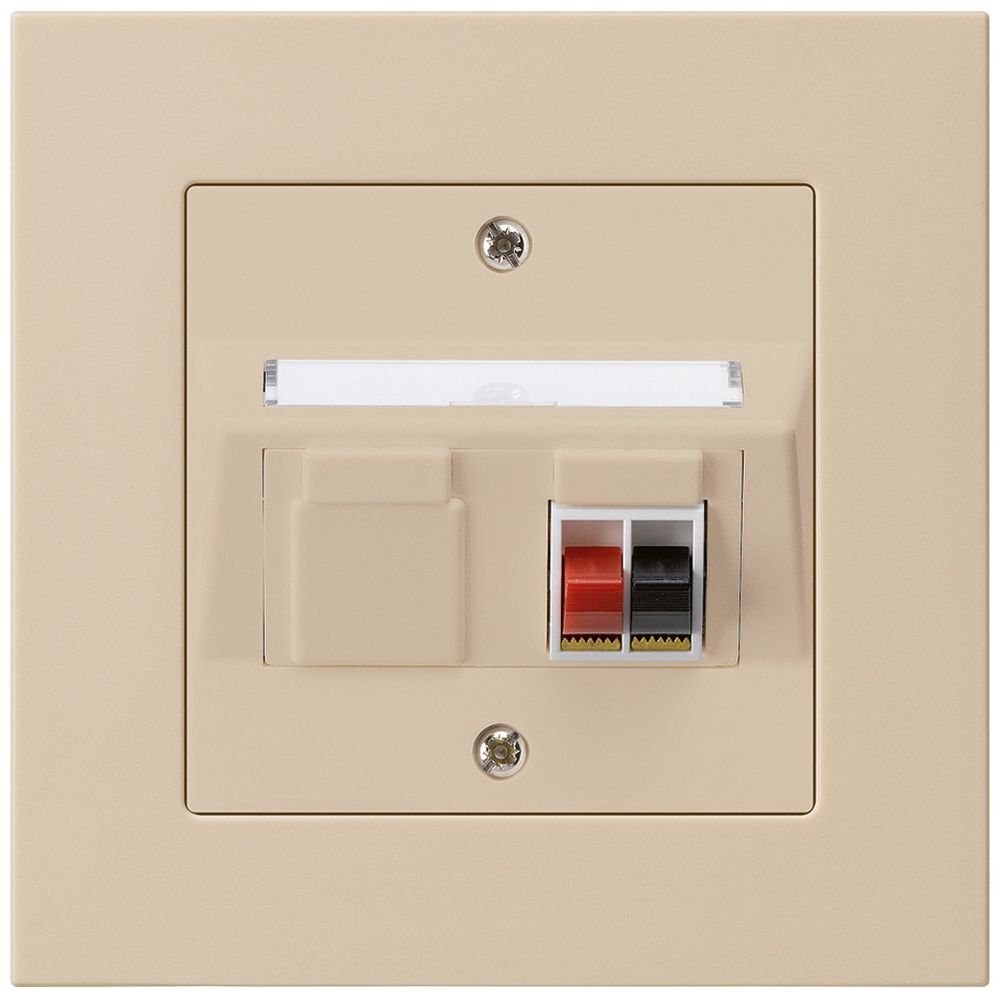 Prise ENC audio kallysto.pro 1×beige borne à étrier pour 1 haut-parleur