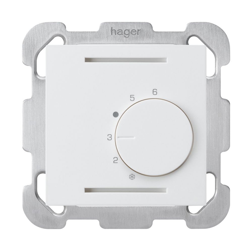 UP-Raumthermostat kallysto weiss 24V mit Befestigungsplatte